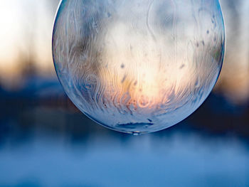 Close-up of crystal ball