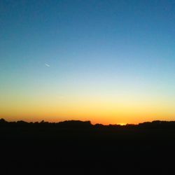 Silhouette of landscape at sunset