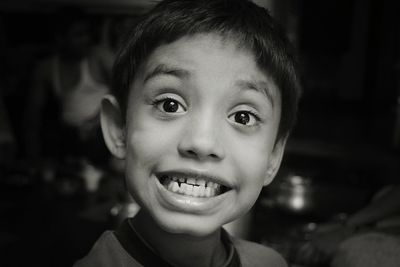 Portrait of grinning boy