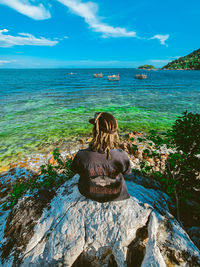 Scenic view of sea against sky