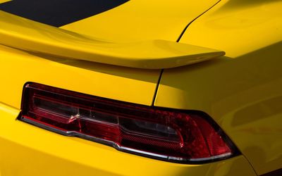 Close-up of yellow car