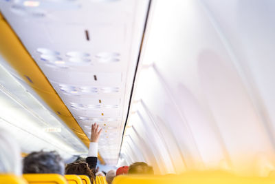 Interior of airplane