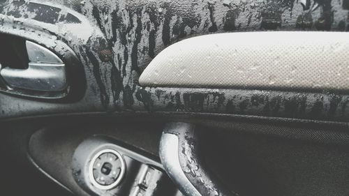 Close-up of cropped car