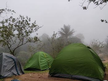 Tent against sky