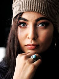 Close-up portrait of young woman