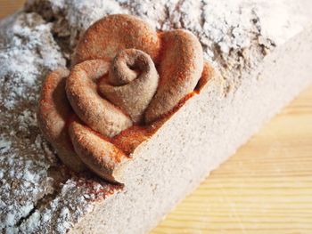 Close-up of bread on table