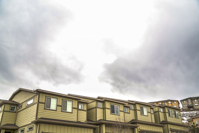 Low angle view of buildings against sky