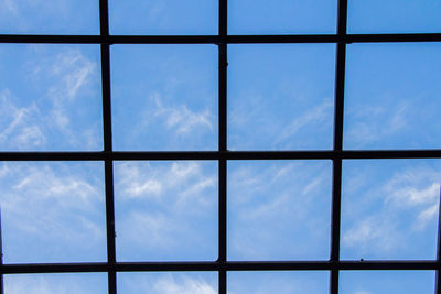 Full frame shot of sky seen through window