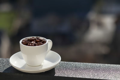 Close-up of coffee on table