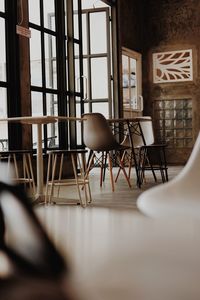 Empty seats in restaurant