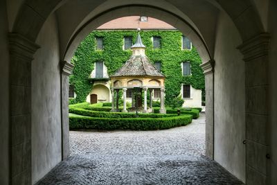 Entrance of historic building