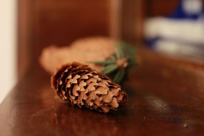 Close-up of bread on table