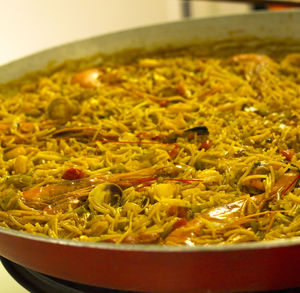 Close-up of meal served in bowl