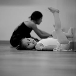 Portrait of a girl in ballet school