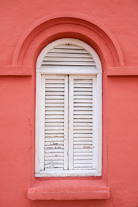 Closed window of building