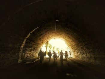 Man in tunnel