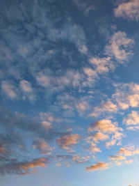 Low angle view of cloudy sky