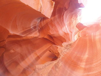 Low angle view of rock formations