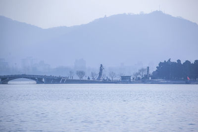 View of bridge over sea