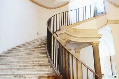 Low angle view of staircase against building