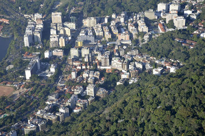 High angle shot of cityscape