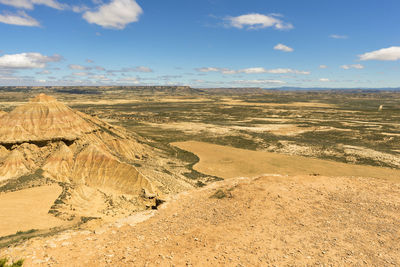 Scenic view of desert against sky