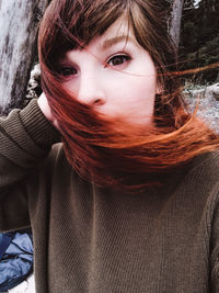 Portrait of young woman