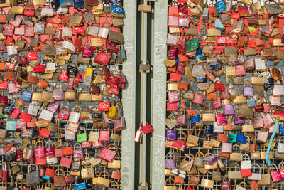 Full frame shot of padlocks