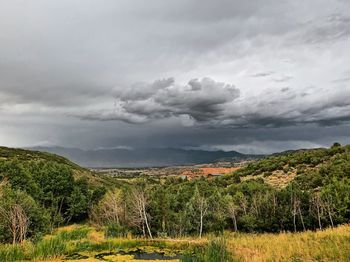 Scenic view of landscape against sky