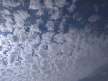 Low angle view of clouds in sky