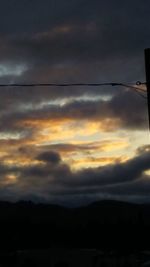 Scenic view of dramatic sky during sunset