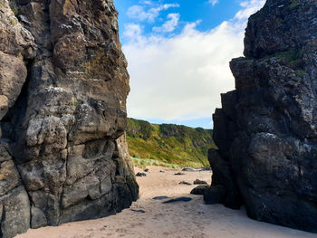 Rock formations against sky