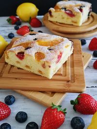 Close-up of cake on table