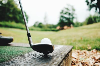 Close-up of golf course