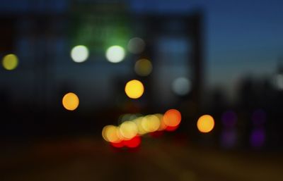 Defocused lights at night