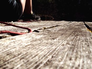 Close-up of wooden plank