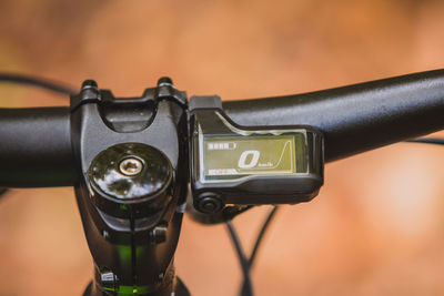 High angle view of bicycle