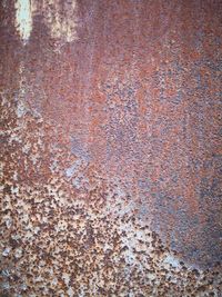 Full frame shot of rusty metal wall