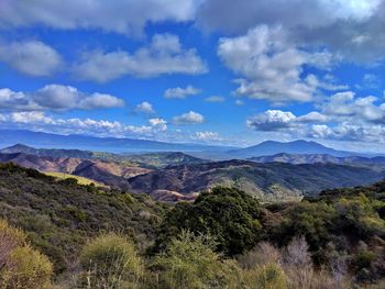 Scenic view of mountain landscape against sky