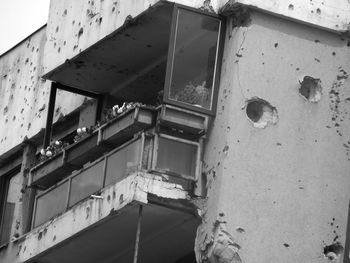 Low angle view of abandoned building