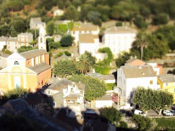 High angle shot of townscape