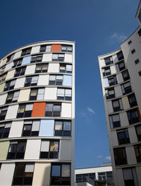 Low angle view of modern building against sky