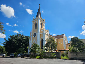 Low angle view of church against sky