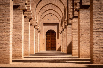 Entrance of historic mosque building