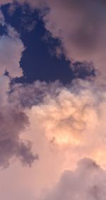 Low angle view of clouds in sky