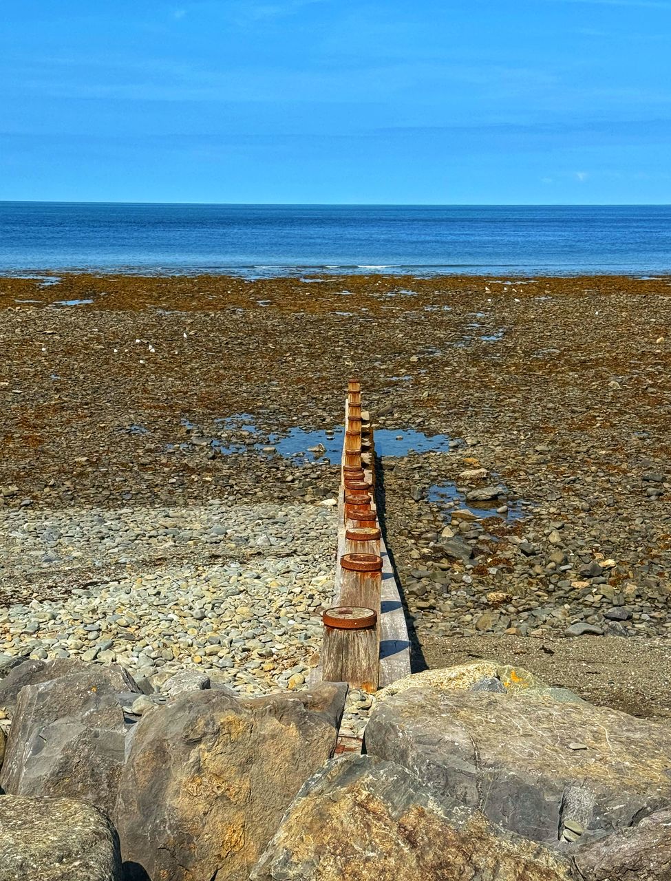 shore, water, sea, beach, land, horizon over water, nature, sky, horizon, coast, beauty in nature, scenics - nature, day, ocean, tranquility, tranquil scene, sand, body of water, rock, outdoors, no people, sunlight, idyllic, blue, non-urban scene, wave