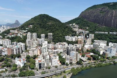 Aerial view of rio de janeiro city, brazil.