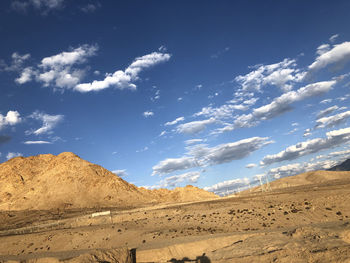 Scenic view of desert against sky