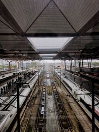 Blurred motion of railroad station