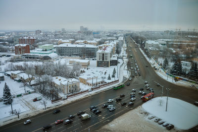 High angle view of cityscape